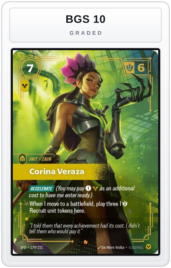 Graded - Corina Veraza — BGS 10 graded overlay