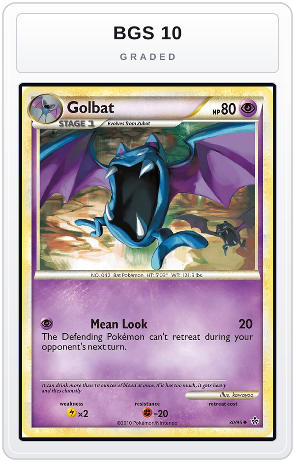 Graded - Golbat — BGS 10 graded overlay