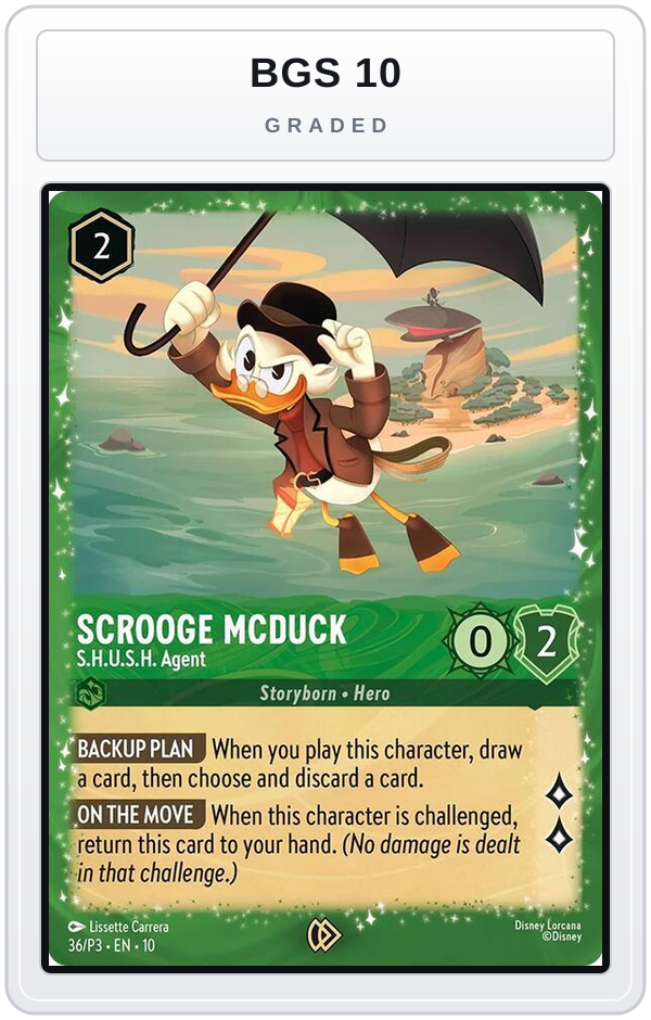 Graded - Scrooge McDuck - S.H.U.S.H. Agent — BGS 10 graded overlay
