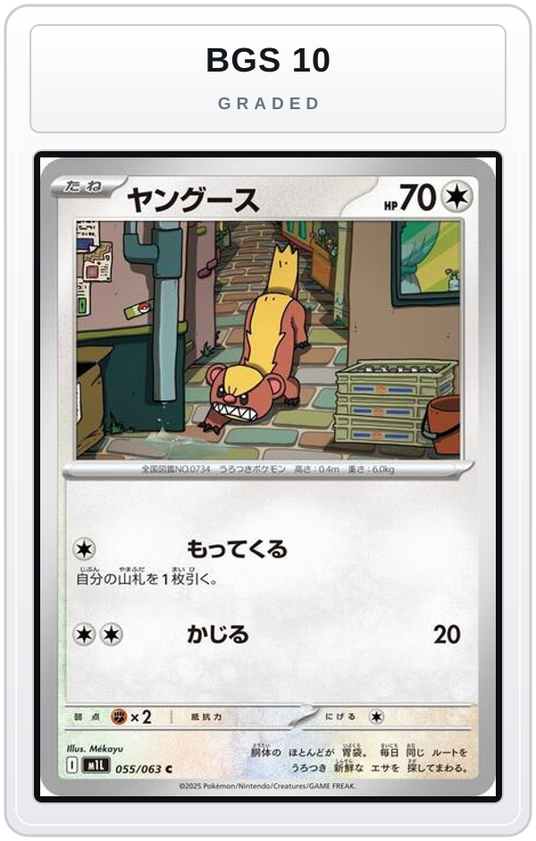 Graded - Yungoos — BGS 10 graded overlay