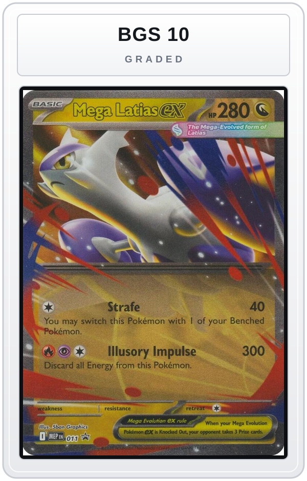 Graded - Mega Latias ex - 011 — BGS 10 graded overlay
