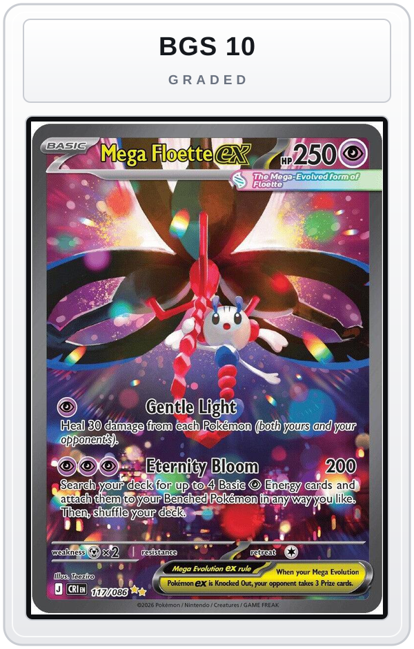 Graded - Mega Floette ex - 117/086 — BGS 10 graded overlay