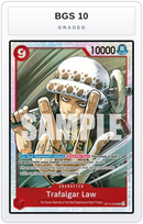 Graded - Trafalgar Law - OP14-009 — BGS 10 graded overlay