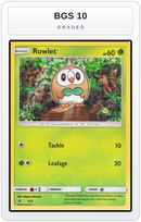 Graded - Rowlet - 1/12 — BGS 10 graded overlay