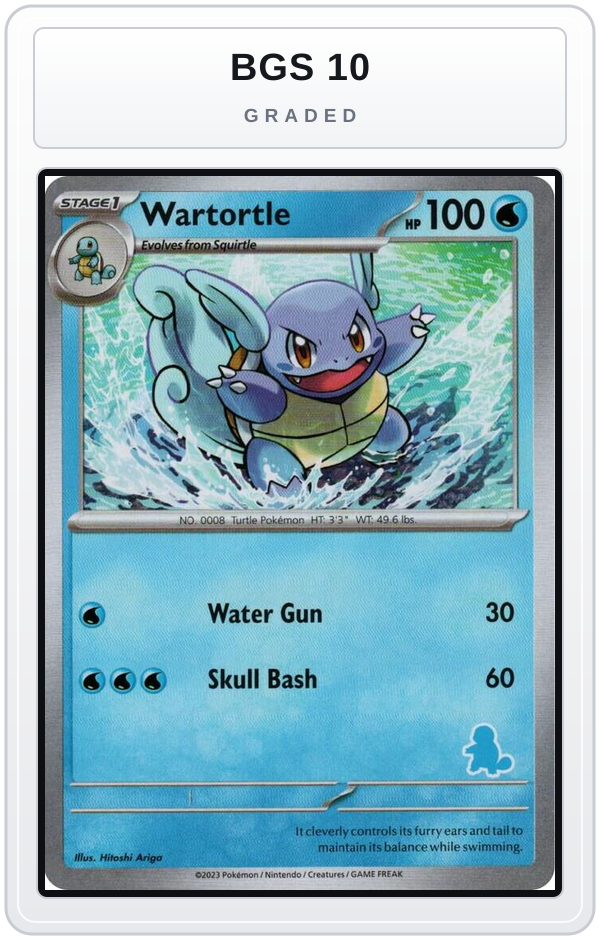 Graded - Wartortle — BGS 10 graded overlay
