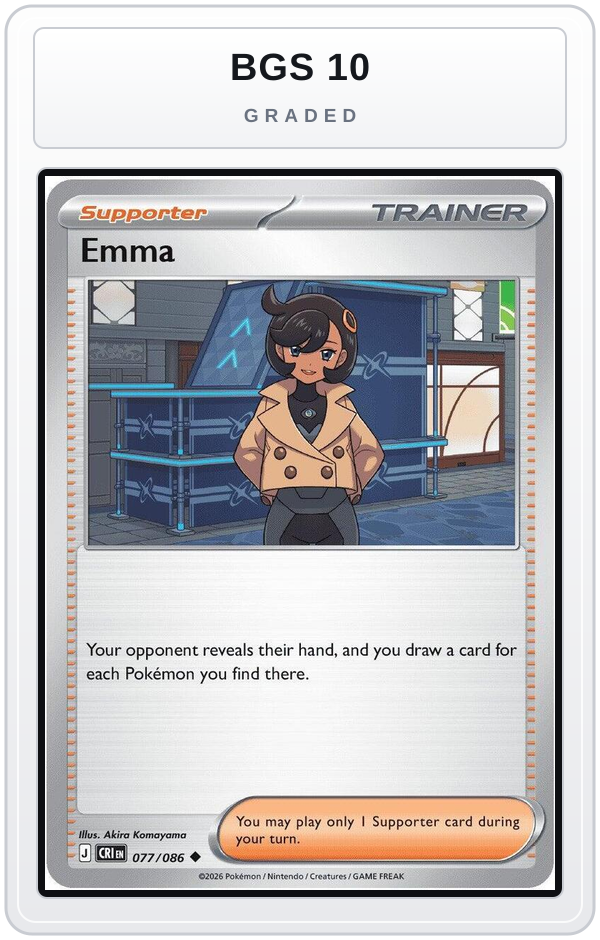 Graded - Emma - 077/086 — BGS 10 graded overlay