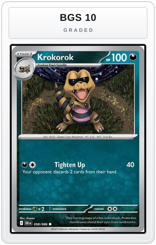 Graded - Krokorok — BGS 10 graded overlay