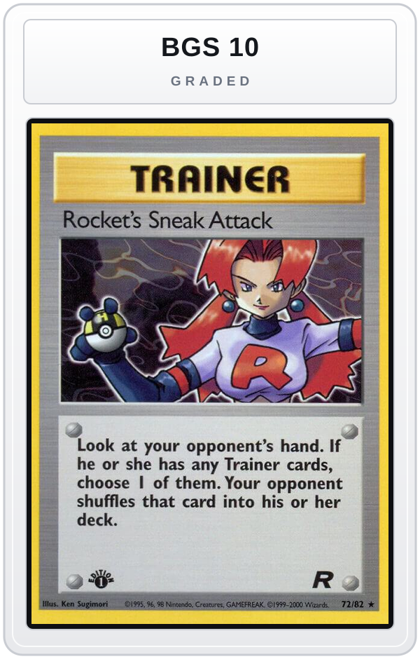 Graded - Rocket's Sneak Attack (72) — BGS 10 graded overlay