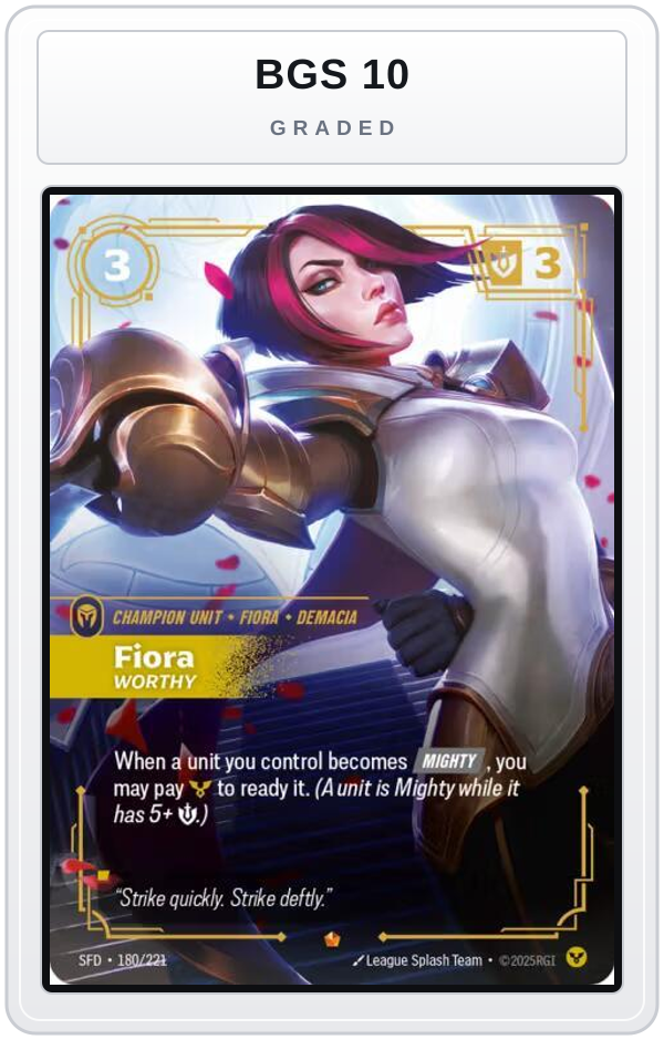 Graded - Fiora - Worthy — BGS 10 graded overlay