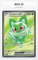 Graded - Sprigatito ex — BGS 10 graded overlay