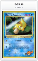 Graded - Misty's Psyduck — BGS 10 graded overlay