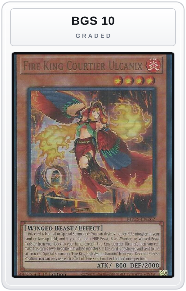 Graded - Fire King Courtier Ulcanix — BGS 10 graded overlay