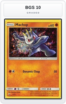 Graded - Machop - 6/12 — BGS 10 graded overlay
