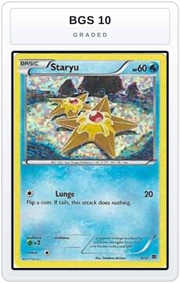 Graded - Staryu - 4/12 — BGS 10 graded overlay