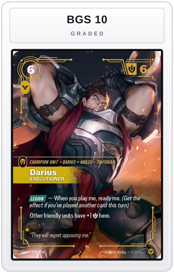 Graded - Darius - Executioner — BGS 10 graded overlay