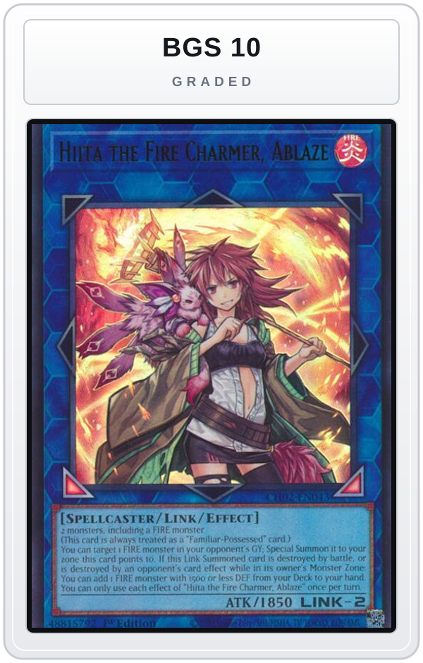 Graded - Hiita the Fire Charmer, Ablaze — BGS 10 graded overlay