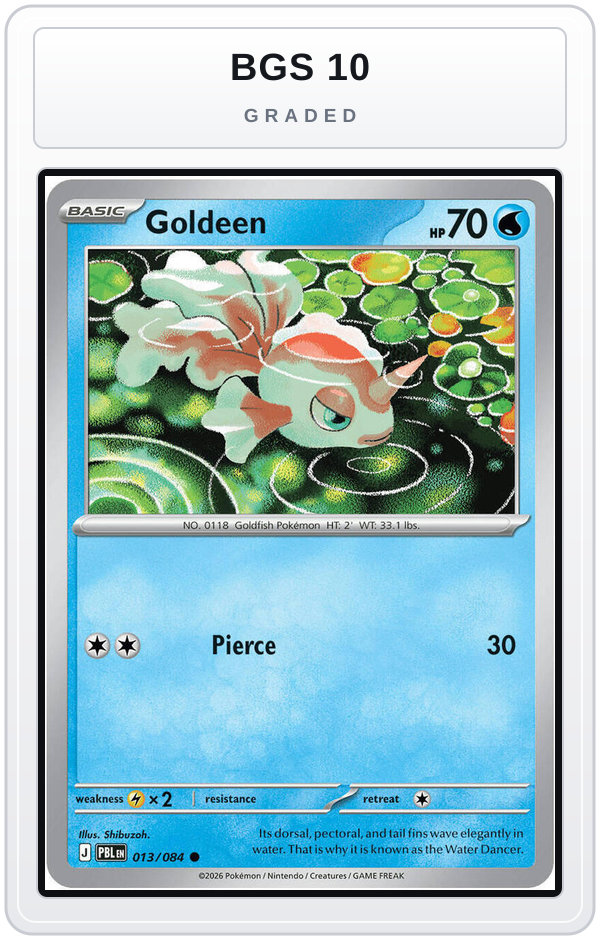 Graded - Goldeen - 013/084 — BGS 10 graded overlay