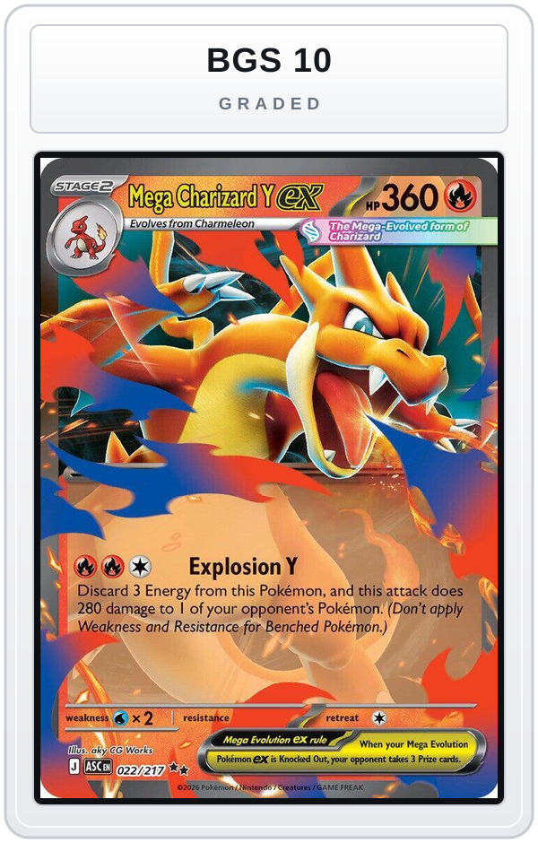 Graded - Mega Charizard Y ex - 022/217 — BGS 10 graded overlay