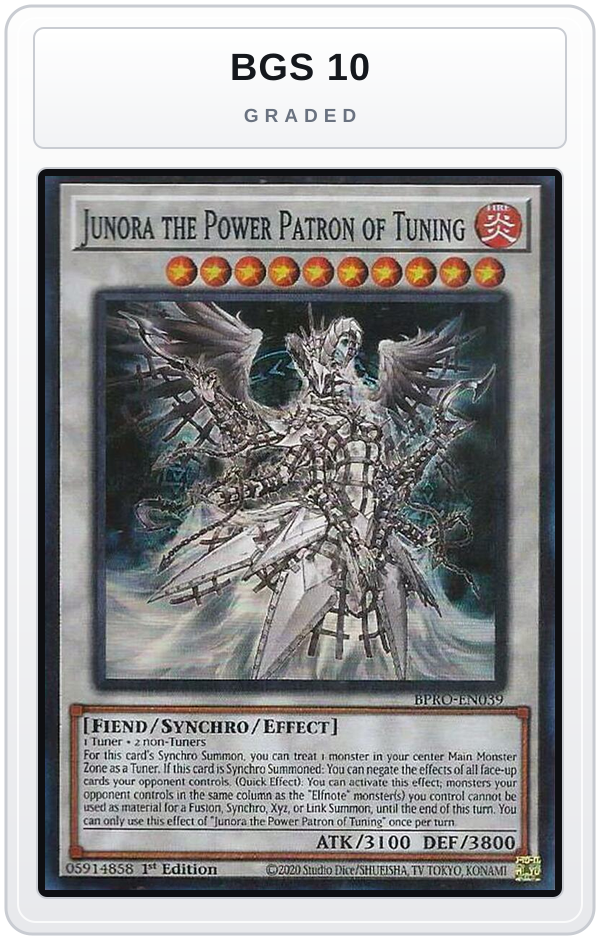 Graded - Junora the Power Patron of Tuning — BGS 10 graded overlay