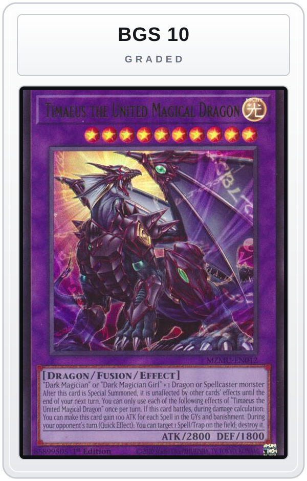 Graded - Timaeus the United Magical Dragon — BGS 10 graded overlay