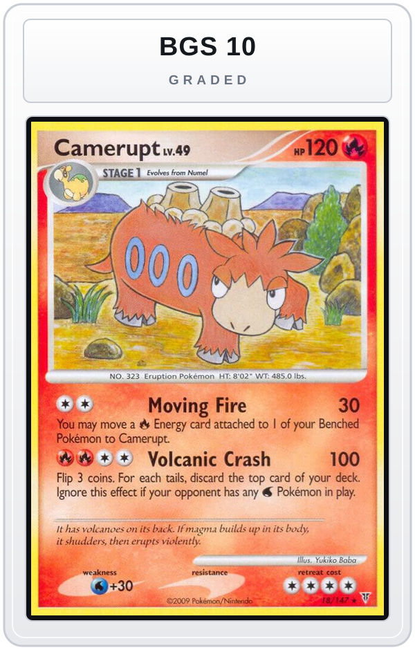 Graded - Camerupt — BGS 10 graded overlay