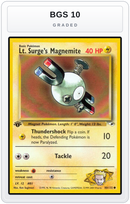 Graded - Lt. Surge's Magnemite (80) — BGS 10 graded overlay