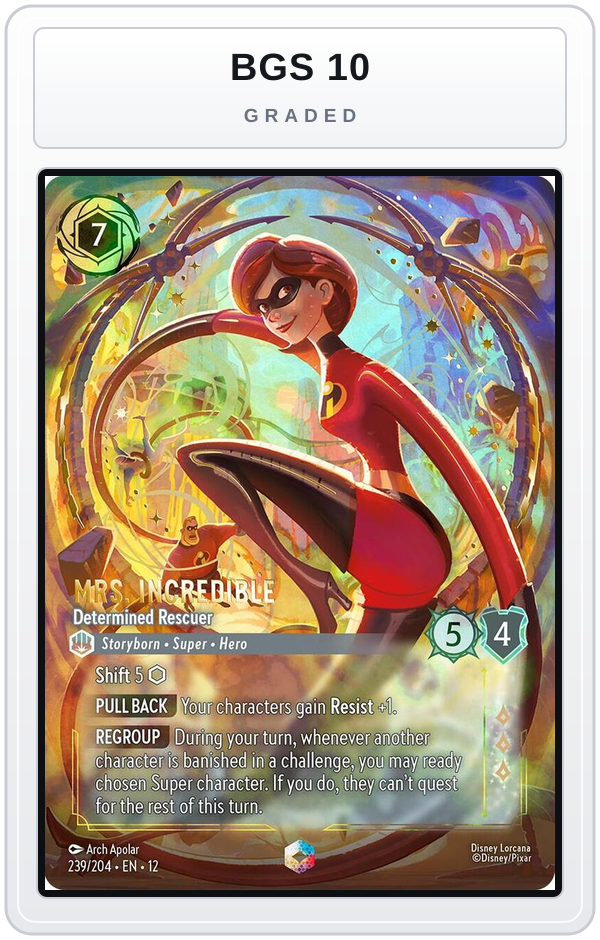 Graded - Mrs. Incredible - Determined Rescuer (Enchanted) — BGS 10 graded overlay