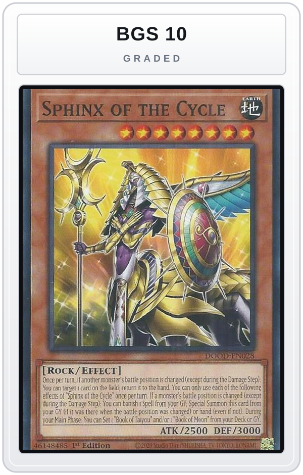 Graded - Sphinx of the Cycle — BGS 10 graded overlay