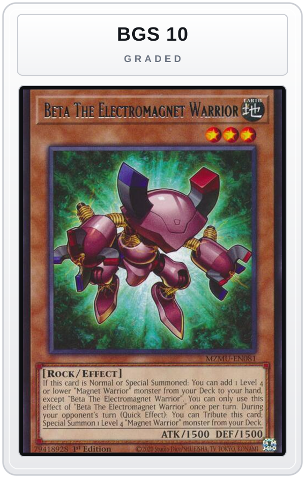 Graded - Beta The Electromagnet Warrior — BGS 10 graded overlay