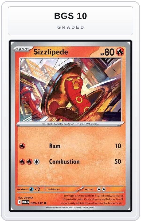 Graded - Sizzlipede — BGS 10 graded overlay