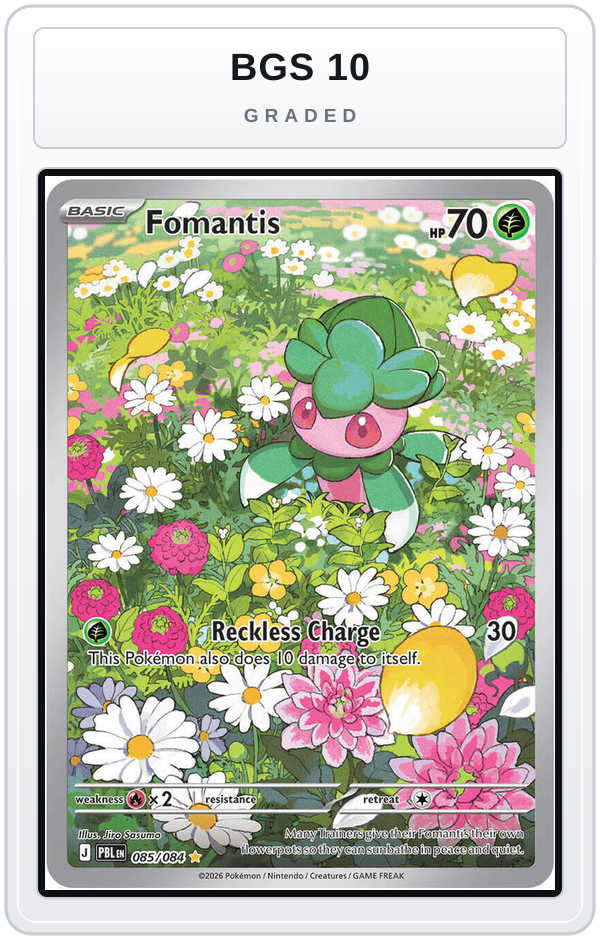 Graded - Fomantis - 085/084 — BGS 10 graded overlay