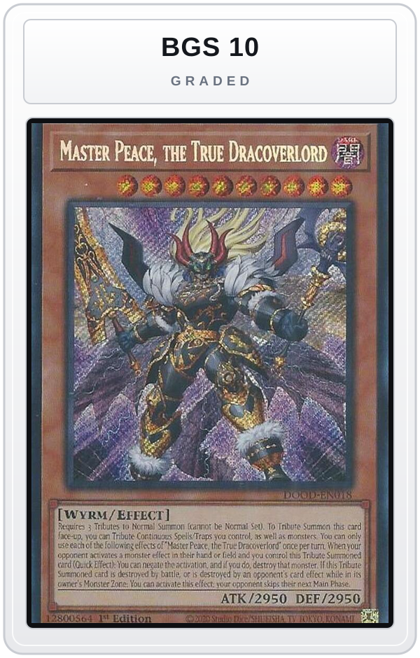Graded - Master Peace, the True Dracoverlord — BGS 10 graded overlay