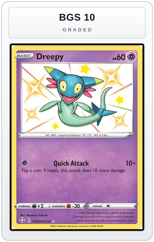 Graded - Dreepy — BGS 10 graded overlay