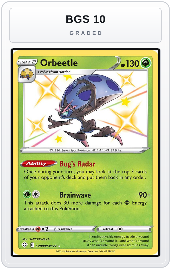 Graded - Orbeetle — BGS 10 graded overlay