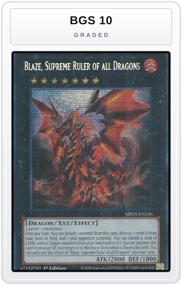 Graded - Blaze, Supreme Ruler of all Dragons — BGS 10 graded overlay