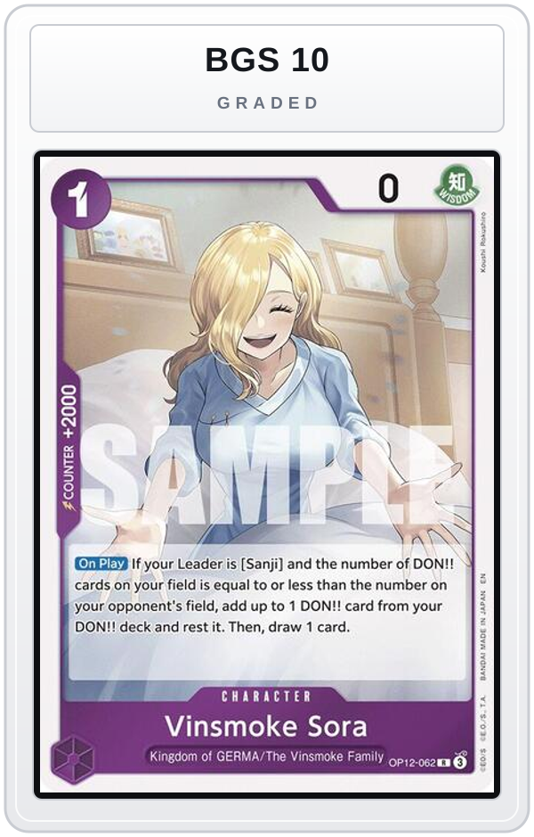Graded - Vinsmoke Sora — BGS 10 graded overlay