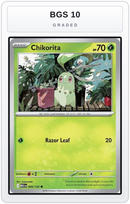 Graded - Chikorita — BGS 10 graded overlay