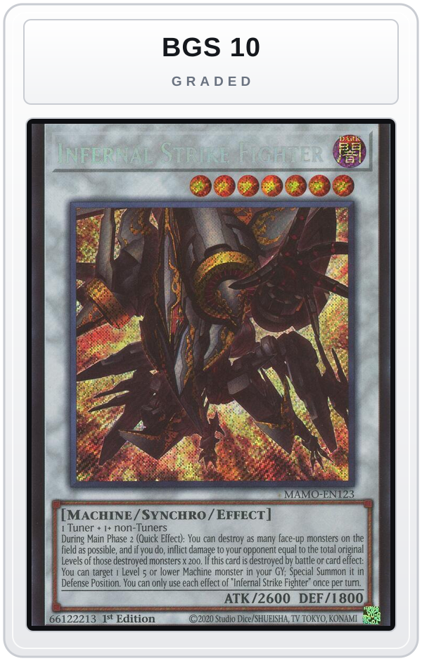 Graded - Infernal Strike Fighter — BGS 10 graded overlay