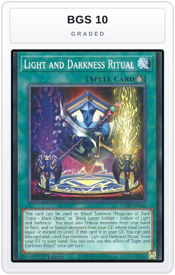 Graded - Light and Darkness Ritual — BGS 10 graded overlay