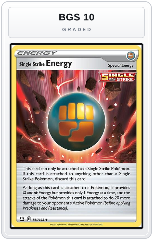 Graded - Single Strike Energy — BGS 10 graded overlay