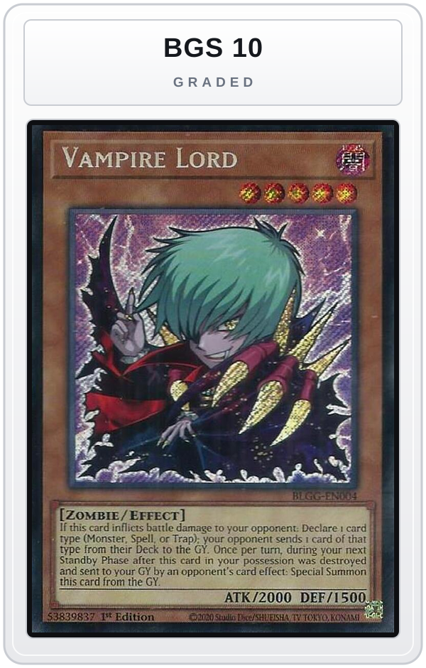 Graded - Vampire Lord — BGS 10 graded overlay