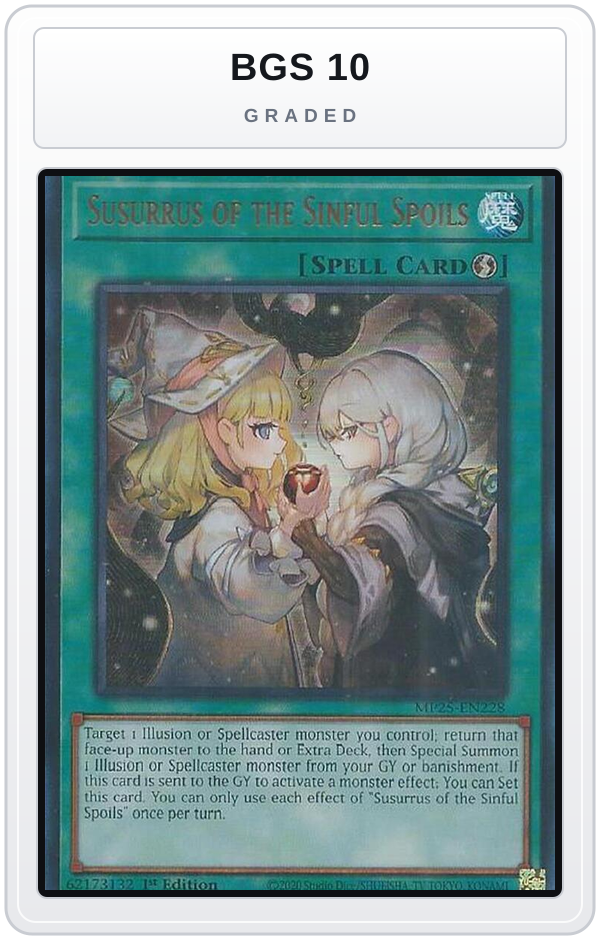 Graded - Susurrus of the Sinful Spoils — BGS 10 graded overlay