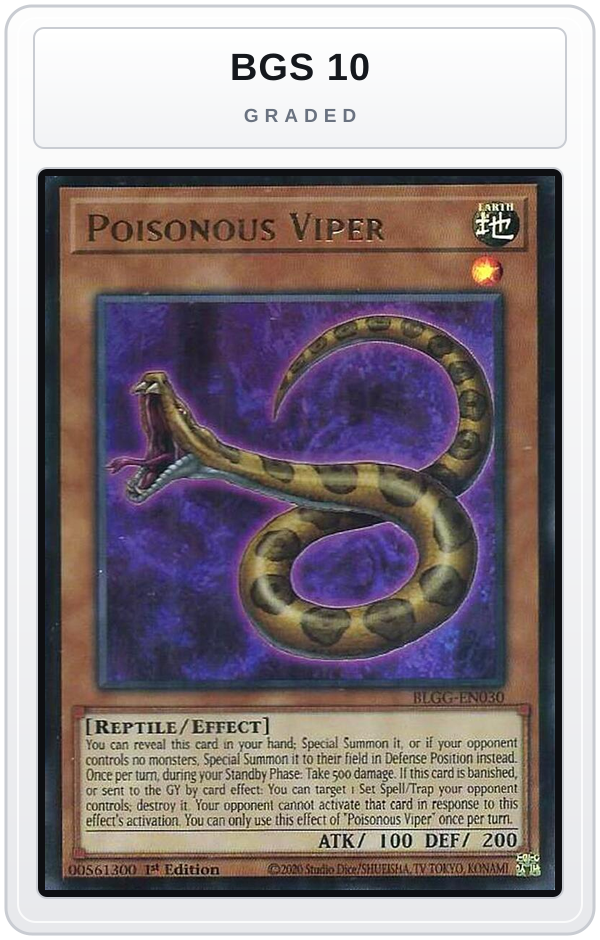 Graded - Poisonous Viper — BGS 10 graded overlay