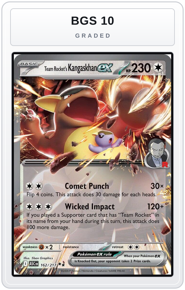 Graded - Team Rocket's Kangaskhan ex — BGS 10 graded overlay