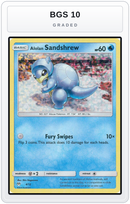 Graded - Alolan Sandshrew - 4/12 — BGS 10 graded overlay