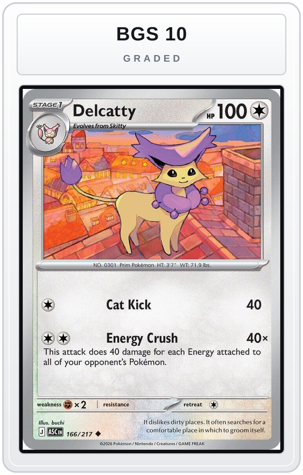 Graded - Delcatty — BGS 10 graded overlay