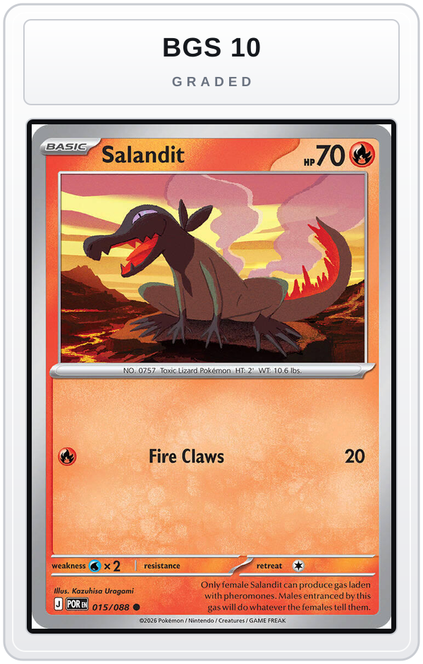Graded - Salandit — BGS 10 graded overlay