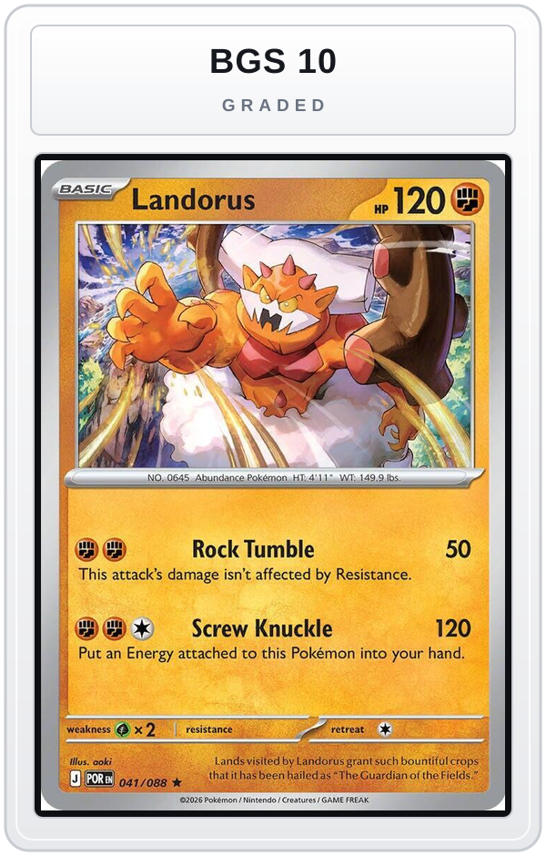 Graded - Landorus — BGS 10 graded overlay
