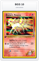 Graded - Blaine's Ponyta — BGS 10 graded overlay