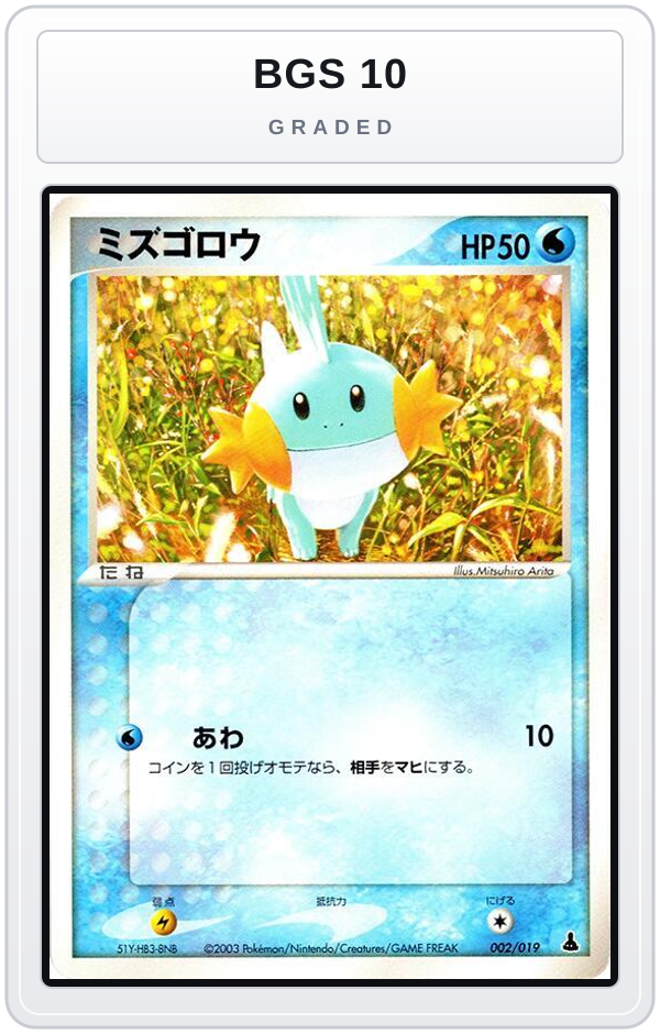 Graded - Mudkip - 002/019 — BGS 10 graded overlay